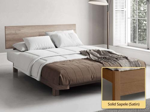 Floating Bed (Space Saver) Solid Sapele