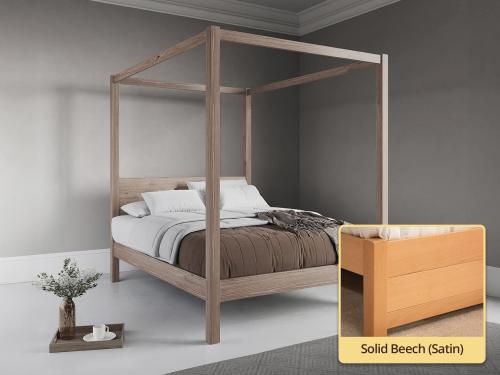 four poster classic Solid Beech (Satin)