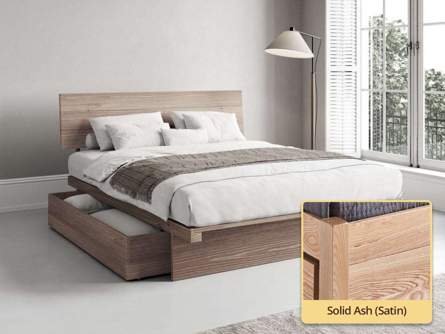 Japanese Storage Bed solid ash