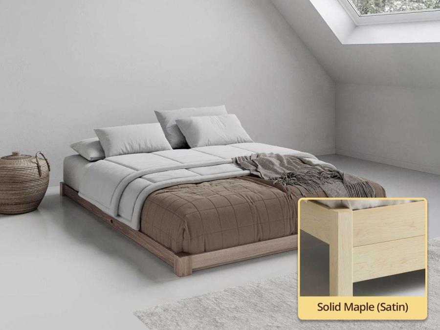 Low Loft Bed (Space Saver) solid maple