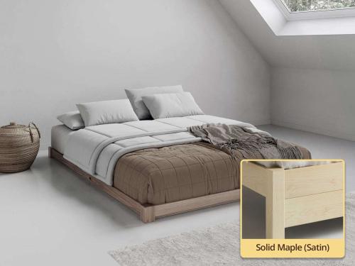 Low Loft Bed (Space Saver) solid maple