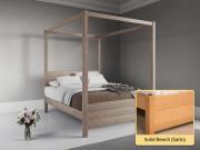 four poster bed summer Solid Beech (Satin)