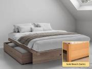 japanese storage bed Solid Beech (Satin)
