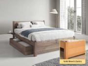 Solid Beech (Satin) london storage beds