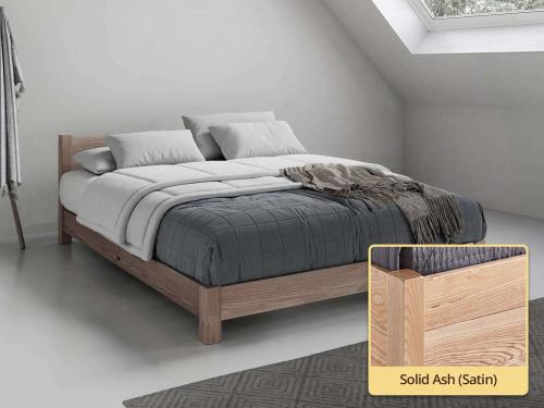 Low Oriental Bed (Space Saver) Solid Ash