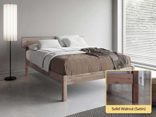 The Deco Bed Solid Walnut