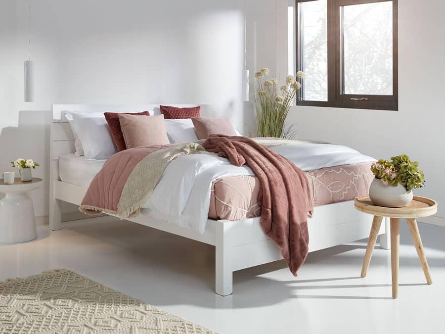 white wooden bed frame chelsea design by get laid beds