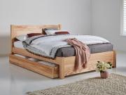 solid wood storage bed london design