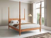 moroccan wooden four poster bed cinnamon finish