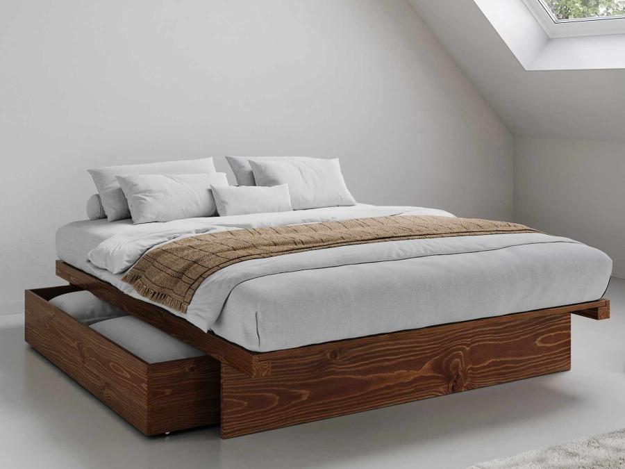 japanese storage bed by get laid beds in coffee bean colour