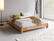 low platform bed frame cinnamon finish