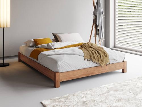 solid oak low platform bed