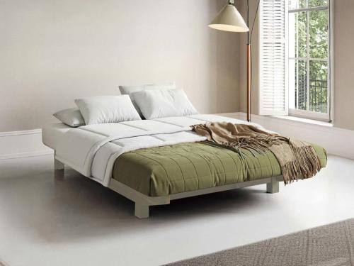 floating wood grey space saver platform bed by get laid beds