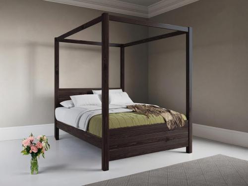 black 4 poster canopy bed frame by get laid beds