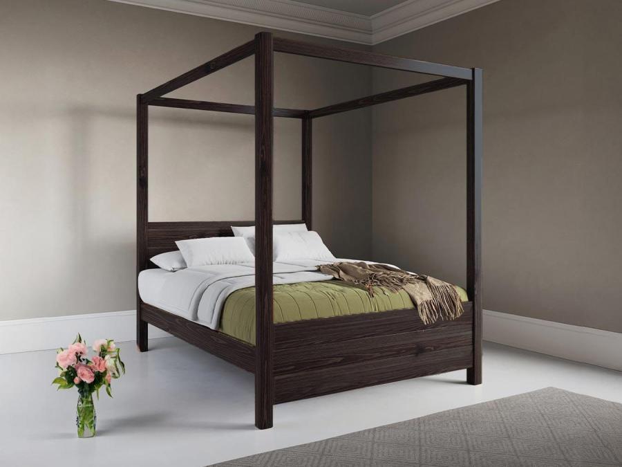 black 4 poster canopy bed frame by get laid beds