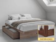 Japanese Storage Bed (No Headboard) solid walnut