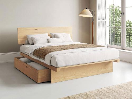 japanese storage bed in natural