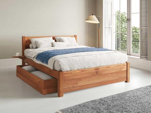 london wooden storage bed in cinnamon finish by get laid beds