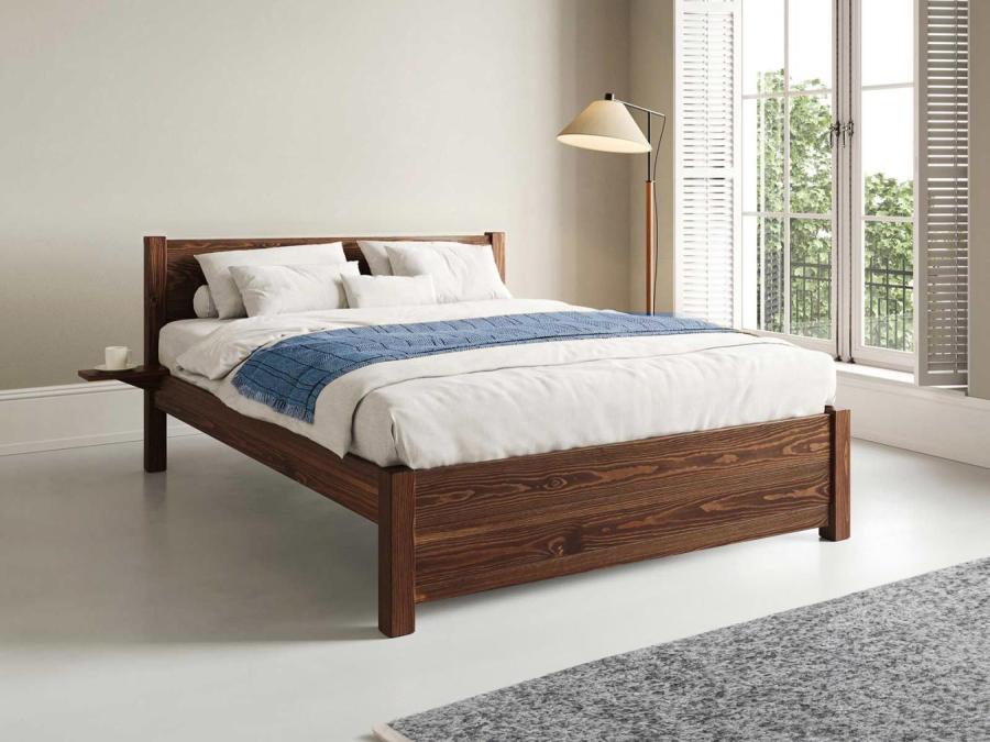 london wooden storage bed in coffee bean finish without underbed storage box