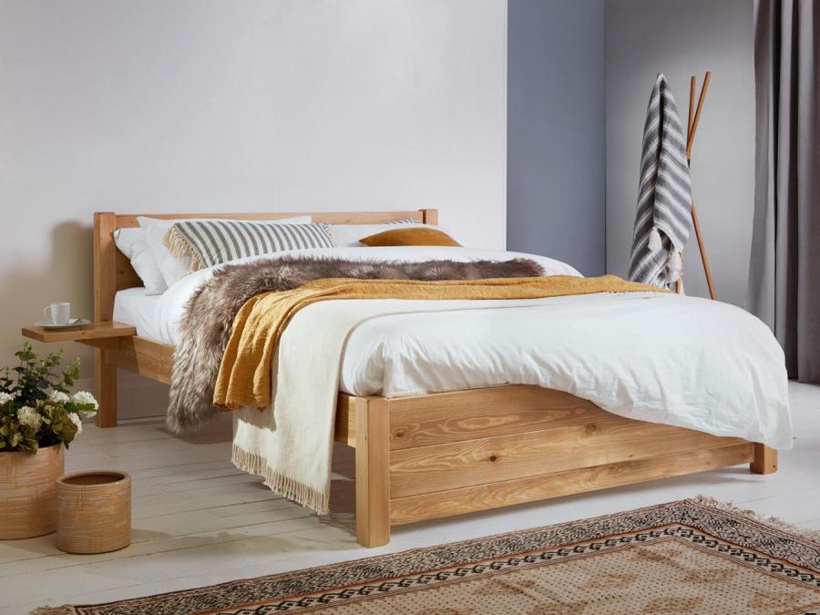 london storage bed in honey colour without underbed storage box