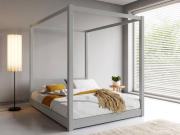 grey low four poster bed frame by get laid beds