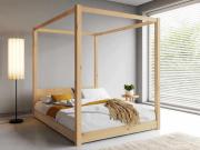 low four poster bed in natural