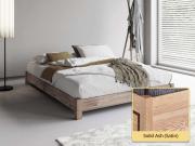 Low Platform Bed (No Headboard) solid ash
