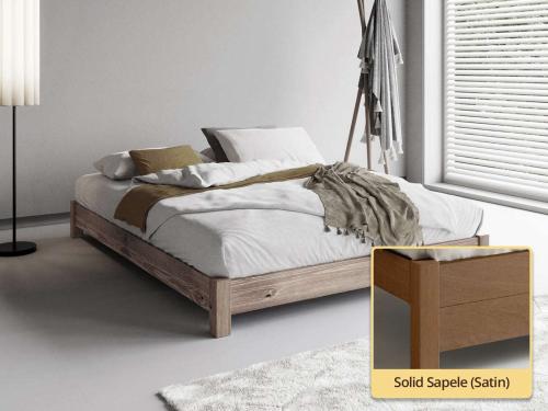 Low Platform Bed (No Headboard) solid sapele