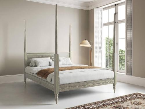 grey wash moroccan four poster bed frame by get laid beds