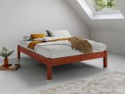 red wooden platform bed by get laid beds