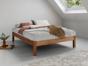 solid oak platform bed frame space saver