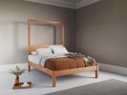 cinnamon finish solid wood 4 poster platform bed frame