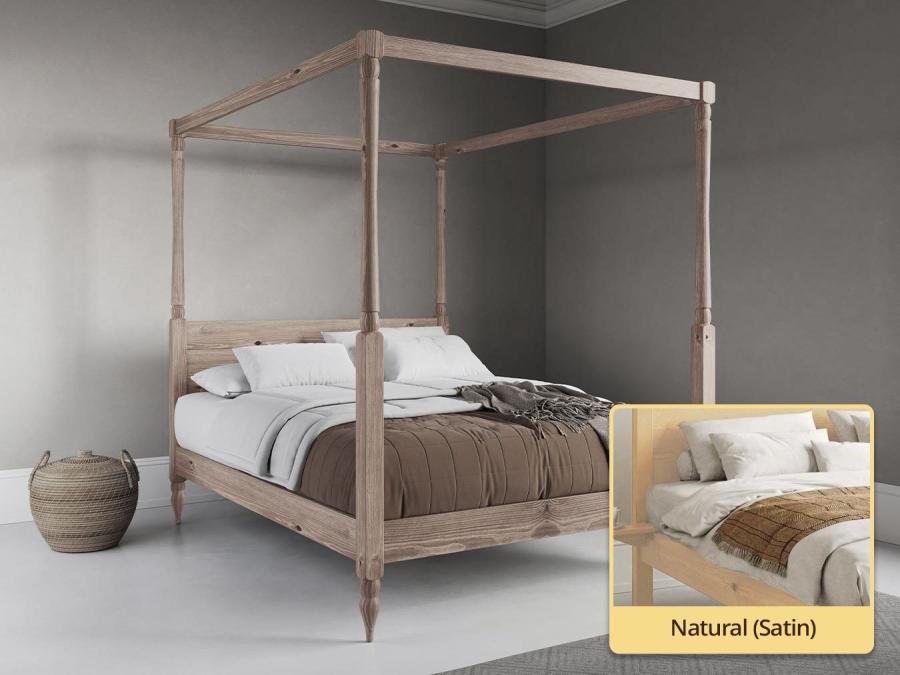 natural wood 4 poster bed frame country design by get laid beds