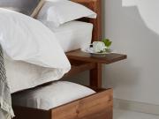 wooden floating shelf for deco bed
