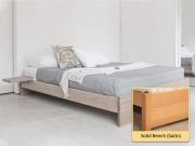 solid beech platform bed frame enkel design without headboard