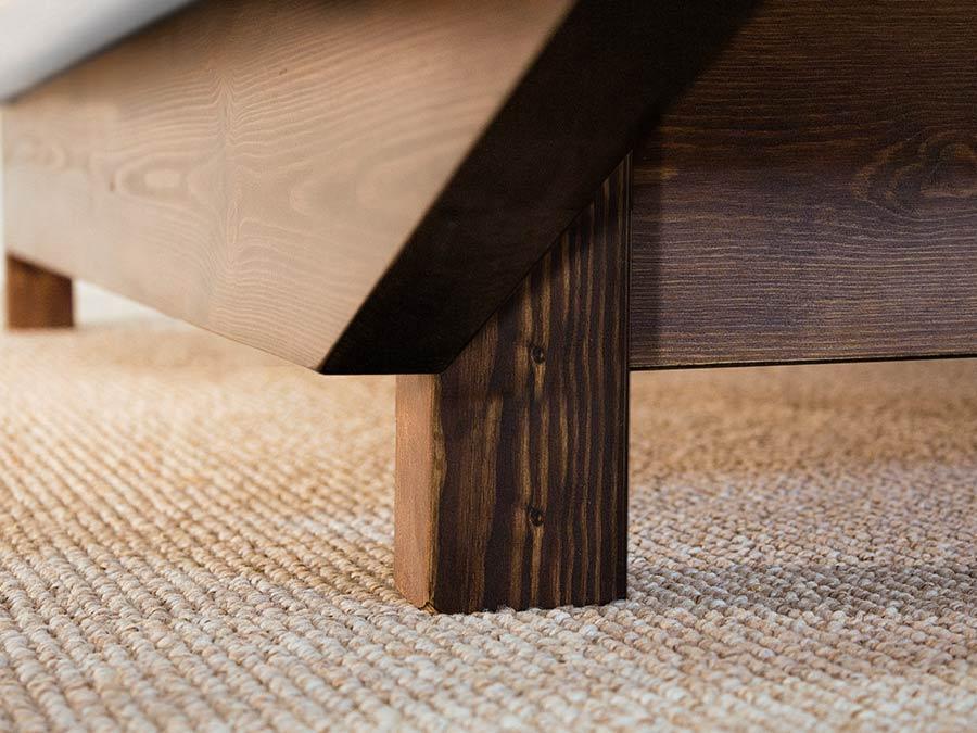 floating bed frame leg design