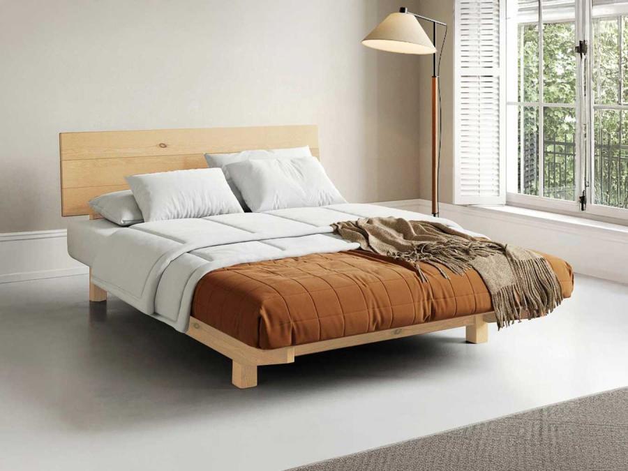floating space saver untreated wood bed by get laid beds