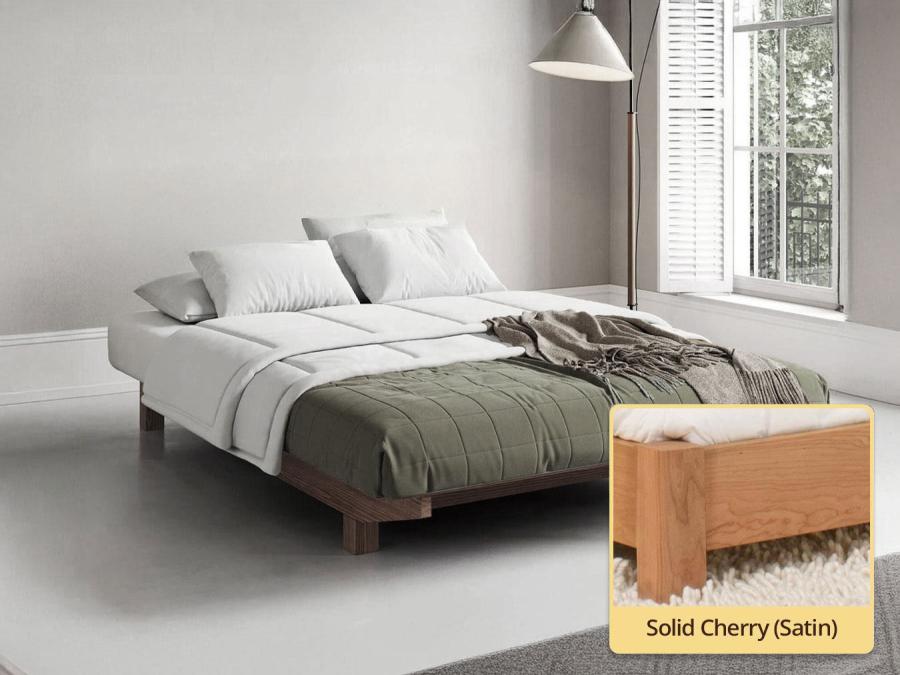 solid cherry platform bed floating design by get laid beds