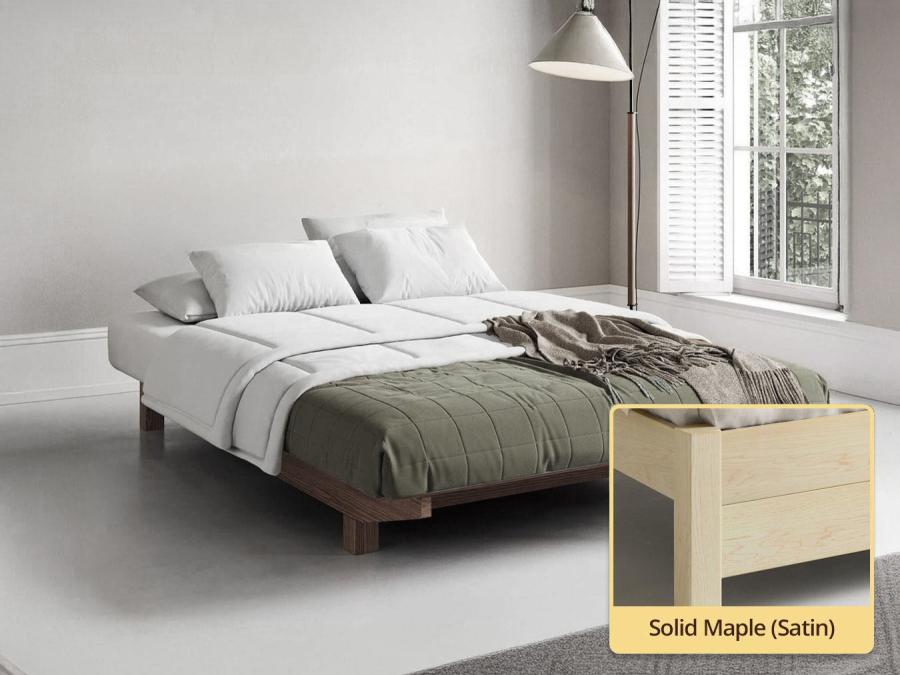 solid maple platform bed floating design by get laid beds
