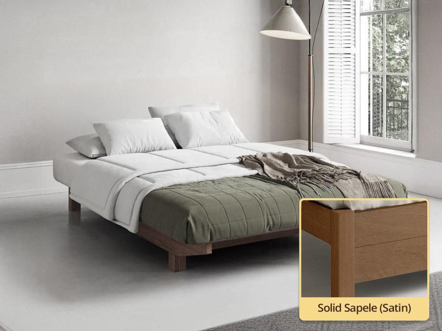 solid sapele platform bed floating design by get laid beds