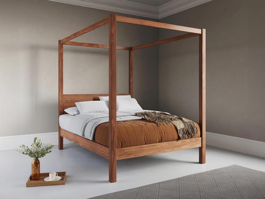 solid oak four poster bed frame
