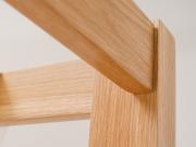 close up wooden 4 poster bed