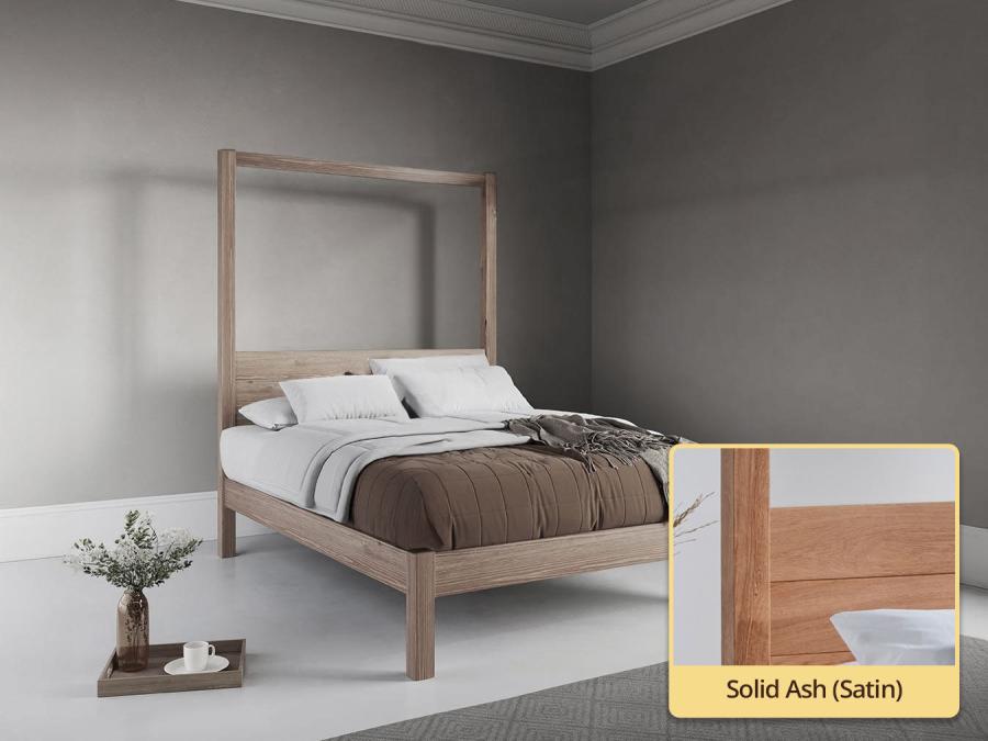 solid ash four poster platform bed by get laid beds