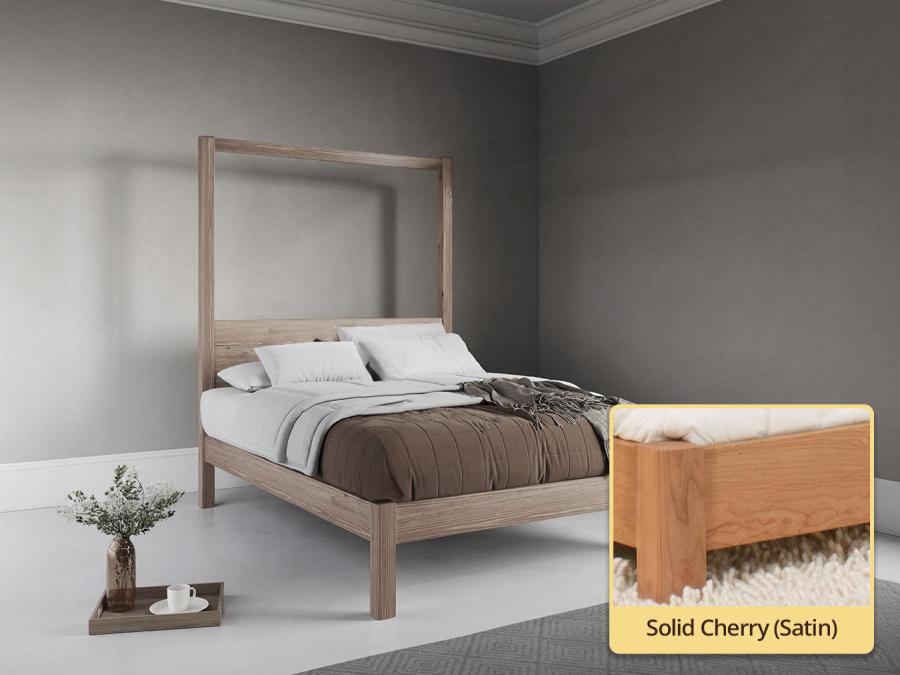 solid cherry four poster platform bed frame