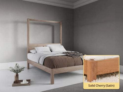 solid cherry four poster platform bed frame