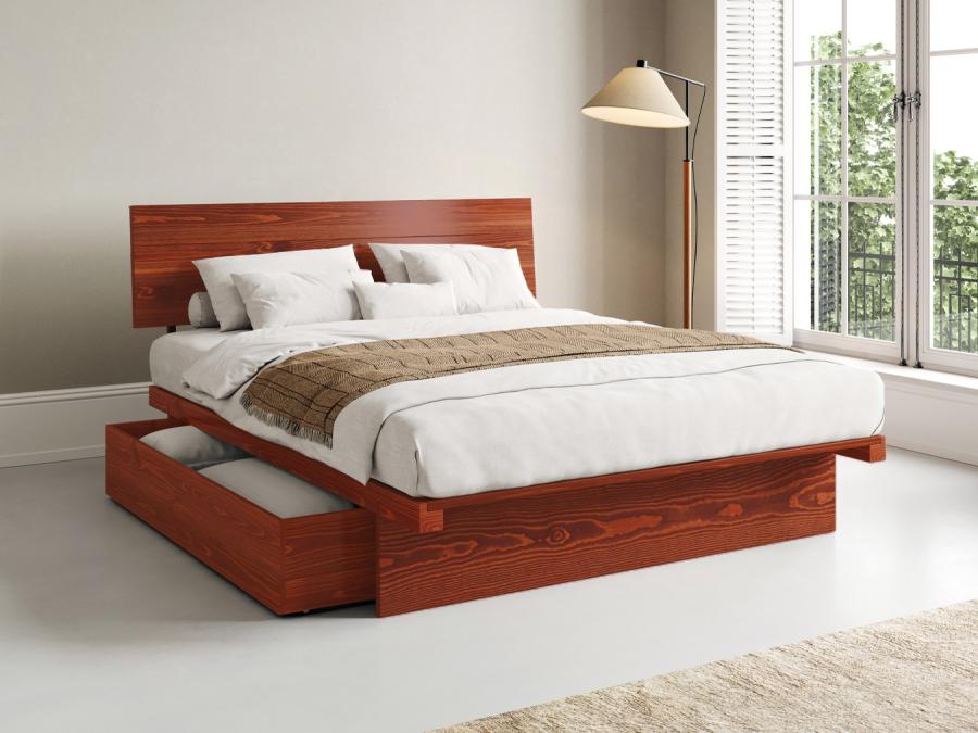 japanese red storage bed