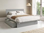 grey wooden japanese storage bed