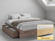 natural wood japanese storage bed