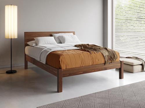 wooden kensington bed in coffee bean