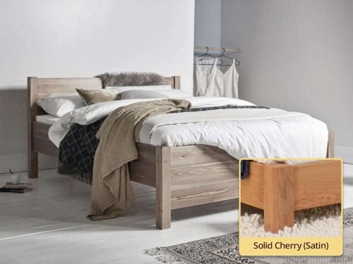 solid cherry kings bed